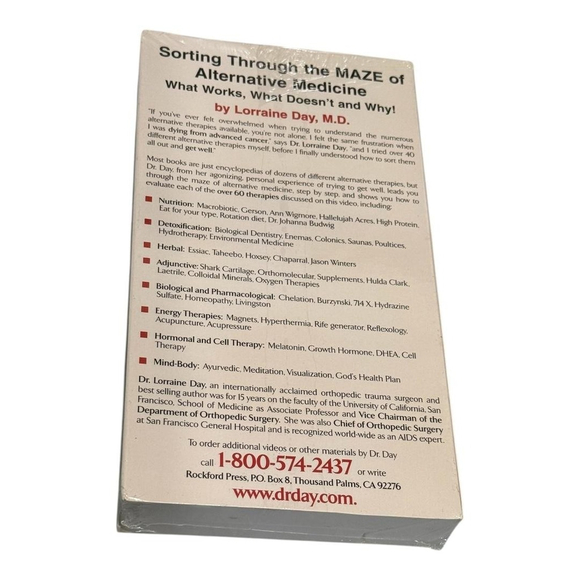 Sorting Through The Maze Of Alternative Medicine VHS Color Tape Lorraine Day MD - Picture 6 of 6